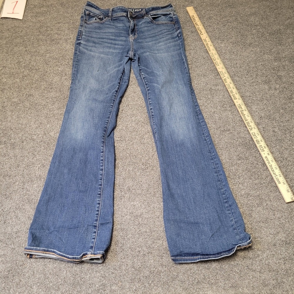 American Eagle Jeans Womens Size 10 Blue Flare Next Level Stretch Medium Wash